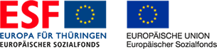 Gefördert durch den Freistaat Thüringen aus Mitteln des Europäischen Sozialfonds